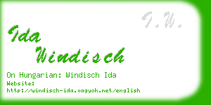 ida windisch business card